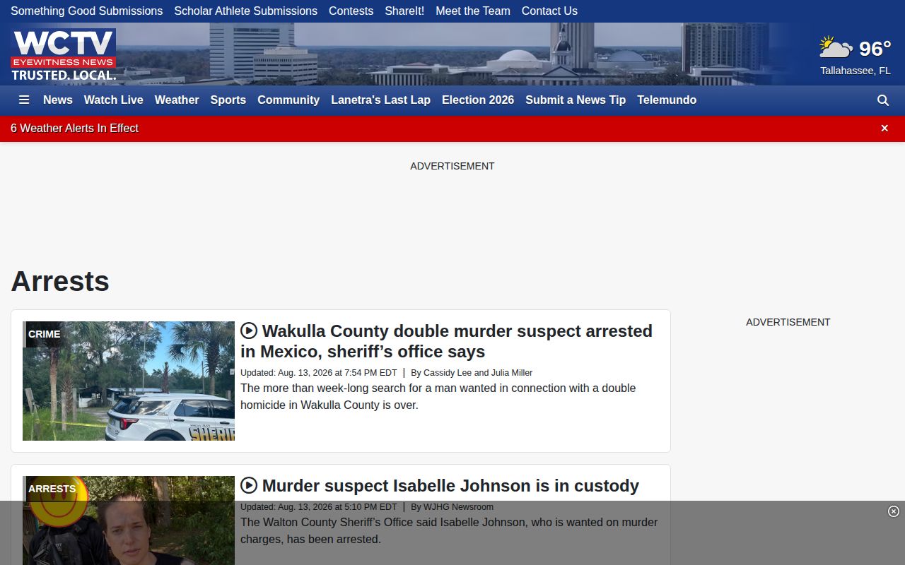 Leon County crime news and arrest reports on WCTV